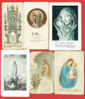 Lot De 6 Images Pieuses - Vierge Marie - Religion & Esotérisme