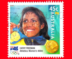 AUSTRALIA  - Usato - 2000 - Giochi Olimpici - Medaglia - Atletica - Corsa - 400 Metri Donne - Cathy Freeman - 45 - Used Stamps
