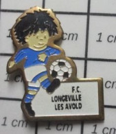 1618B  Pin's Pins / Beau Et Rare : SPORTS /  CLUB FOOTBALL FV LONGEVILLE LES AVOLD - Calcio