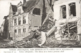 MILITARIA - Ypres - Les Effets D'un Gros Obus Allemand - Carte Postale Ancienne - Guerres - Autres