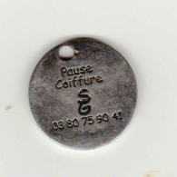 Jeton " PAUSE COIFFURE - SG "  [D]_Je371 - Trolley Token/Shopping Trolley Chip