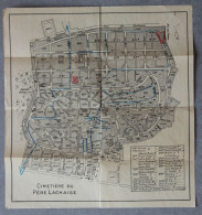 Cimetière Du Père-Lachaise (Paris), Plan - Otros & Sin Clasificación