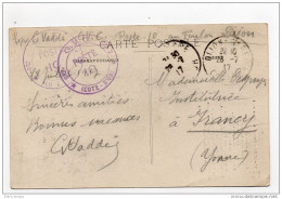 Cachet G.V.C  Secteur Dijon Poste 10 Au Foulon - Guerra De 1914-18