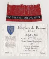 Etiquette Et Partie De Capsule HOSPICES DE BEAUNE "BEAUNE 1er Cru 2017 - Cuvée Dames Hospitalières" (2782)_ev707 - Bourgogne