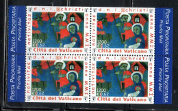 CITTÀ DEL VATICANO VATICAN VATIKAN 2001 NATALE CHRISTMAS NOEL WEIHNACHTEN NAVIDAD DA LIBRETTO FROM BOOKLET LIRE 1200 MNH - Nuovi