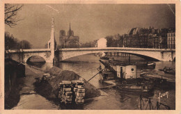 FRANCE - Paris En Flanant - Les Bords De La Seine Au Pont De La Tournelle - Pont - Bateau - Carte Postale Ancienne - Puentes