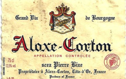 ETIQUETTE DE VIN BOUTEILLE ALOXE -CORTON SCEA PIERRE BIZE (1463)_EV20 - Bourgogne