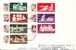 Burundi FDC 14-7-1969 RED CROSS Hospital Complete Set Of 7 Sent To Denmark 1 Of The Stamps Is Damaged At The Top - FDC