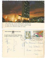 United Nations Headquarter NY Pcard V7jul1981 With C.10 Building + Airmail C.18 - Cartas & Documentos