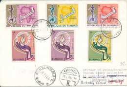 Burundi FDC 22-1-1969 WHO 20th Anniversary In Africa Complete Set Of 6 Sent To Denmark - FDC