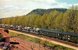 Trains - Chemin De Fer Français - Train Autos Couchettes - CPSM Format CPA - Carte Neuve - Voir Scans Recto-Verso - Eisenbahnen