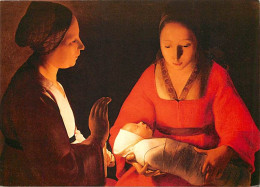 Art - Peinture Religieuse - Georges De La Tour - Le Nouveau Né - CPM - Voir Scans Recto-Verso - Paintings, Stained Glasses & Statues