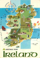 Irlande - Carte Géographique - CPM - Voir Scans Recto-Verso - Sonstige & Ohne Zuordnung