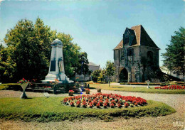 21 - Auxonne - Square Louis Baumont - Vue Vers Le Monument Aux Morts Et Porte Comté - Fleurs - Carte Dentelée - CPSM Gra - Auxonne