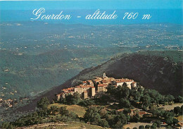 06 - Gourdon - Vue Générale Aérienne - Village Perché à 760 M. D'altitude - CPM - Carte Neuve - Voir Scans Recto-Verso - Gourdon