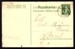 ENTIER POSTAL - GANZSACHE 1912 - MUMPF (SUISSE) AARGAU - Stamped Stationery