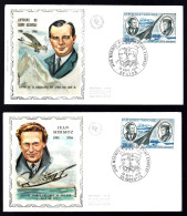 FDC JEAN MERMOZ / ANTOINE DE SAINT EXUPÉRY - SEPT 1970 - 1960-.... Cartas & Documentos