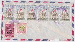 Nicaragua Managua Lettre Timbre Surcharge Overprint Stamp X8 Air Mail Cover Sello Resello Correo Aereo To Hamburg 1983 - Nicaragua