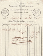 11-P.Labourmène ....Entrepôt De Draperies....Limoux..(Aude)...1827 - Vestiario & Tessile
