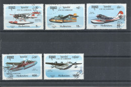 CAMBOYA  YVERT    1086/90 - Aviones