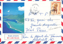 French Polynesia Air Mail Cover Sent To Denmark 25-3-1986 Single Franked - Covers & Documents