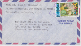 Nicaragua Lettre Timbre Alexander Fleming Antibioticos Médecine Biologie Bactérie Stamp Mail Cover Sello Correo Aereo - Nicaragua