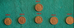 FRANCIA 1 Franc 6 Monete Anni Diversi - 1 Franc