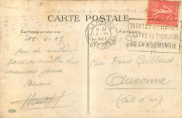 OB  FLAMME FLIER LE HAVRE 1927 SUR SEMEUSE LIGNEE 50C 199 - Mechanical Postmarks (Other)