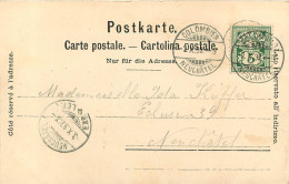 CACHET SUISSE COLOMBIER NEUCHATEL 1899 - Marcophilie