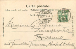 CACHET SUISSE KUSNACHT 1903 - Postmark Collection