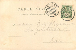 CACHET SUISSE MOIRAIGUE1906 - Marcophilie