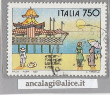 USATI ITALIA 1992 - Ref.0654 "ANTICHI STABILIMENTI BALNEARI" 1 Val. - 1991-00: Gebraucht