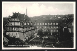 AK Esslingen A. N., Städt. Altersheim Mit Hof Aus Der Vogelschau  - Esslingen