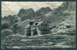 Trento Pozza Di Fassa Rifugio Vajolet Coronelle PIEGHINA Foto Cartolina ZC4130 - Trento