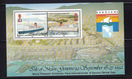 LI06 Isle Of Man 1992 World Philatetic Exhibition - Genova Mini Sheet - Ortsausgaben