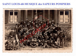 SAINT LOUIS-68-MUSIQUE Des SAPEURS POMPIERS-CARTE PHOTO - Saint Louis