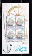 LI06 Spain 1995 Old Sailing Ships Mint Mini Sheet - Neufs