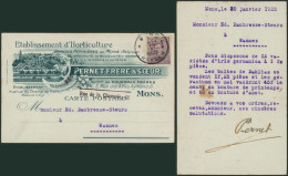 Albert I - N°139 Sur Imprimé (établissement D'horticulture) Expédié De Mons > Wasmes - 1915-1920 Albert I.