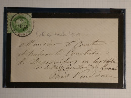 DN7 FRANCE  LETTRE   1873 VENDOME   +  CERES  5C  + O.R. + AFF. INTERESSANT+++ - 1849-1876: Klassik