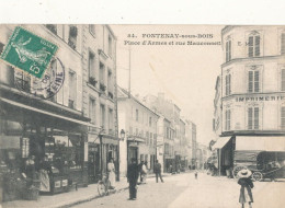 94 // FONTENAY SOUS BOIS    Place D Armes Et Rue Mauconseil  / Imprimerie ** - Fontenay Sous Bois