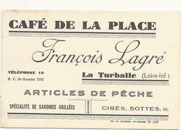 44  LA  TURBALLE  CAFE  DE  LA  PLACE      ARTICLES  DE  PECHE    SARDINES GRILLEES  FRANCOIS  LAGRE - La Turballe