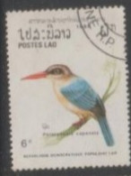 1988 Laos USD STAMP ON BIRDS/Pelargopsis Capensis-Kingfishers - Marine Web-footed Birds