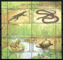 Moldova 2005 Moldavia / Reptiles Turtles Snakes Frog MNH Tortuga Serpiente Rana Schildkröten Tortues / Cu13609  18-41 - Schildpadden