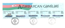 Azerbaijan 1994 FDC First Day Cover Ships 5 Stamps - Azerbaijan