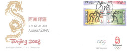 Azerbaijan 2008 FDC First Day Cover Olimpic Summer Games IOC Official Cover China Beijing Sport - Azerbaiján