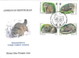 Azerbaijan 2016 FDC First Day Cover WWF Nature Manul Cats - Azerbeidzjan