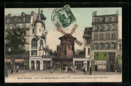 AK Paris, Le Moulin Rouge, Boulevard De Clichy, Place Blanche  - Autres & Non Classés