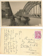 Latvija Riga The Twin Bridges Of Railways - B/w Pcard 14aug1935 X Italy With 1 Stamp - Equipo