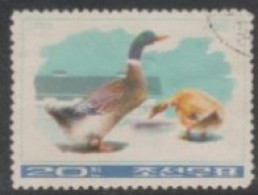 1976 LNORTH KOREA USD STAMP ON BIRDS/Ducks And Geese - Passereaux