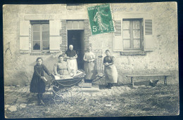 Cpa Carte Photo Du 77 Villiers Saint Georges -- Une Ferme --  STEP138bis - Villiers Saint Georges